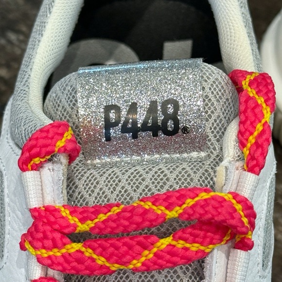 P448 Luke Sneakers Shoes Womens Size 41 White Gray Leopard Designer $350 NIB - Picture 11 of 16